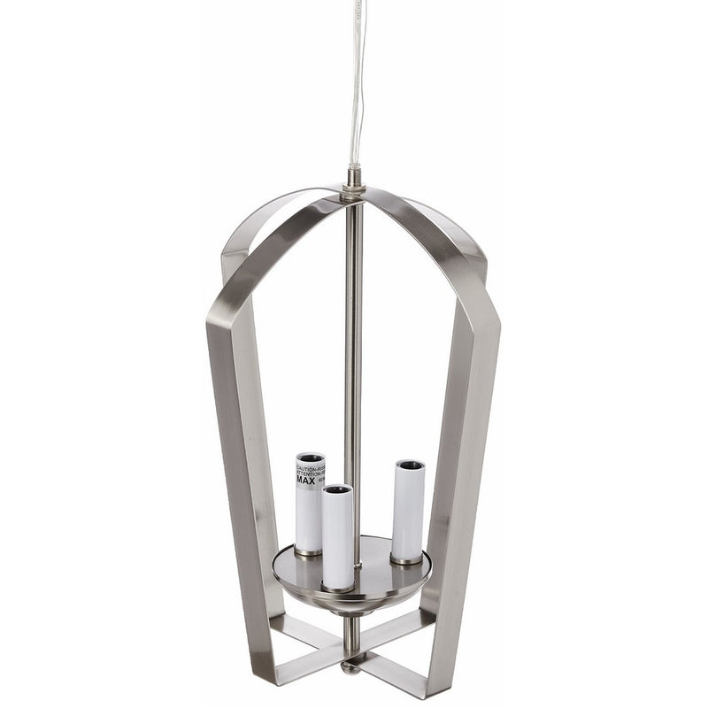 Progress Lighting P3928-09 Gather Collection 3-Light Foyer Pendant, Brushed Nickel