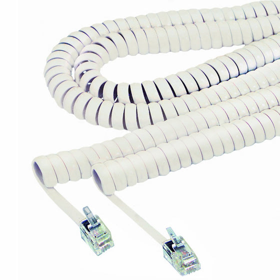 Softalk 42265 Phone Coil Cord 25-Feet Ivory Landline Telephone Accessory