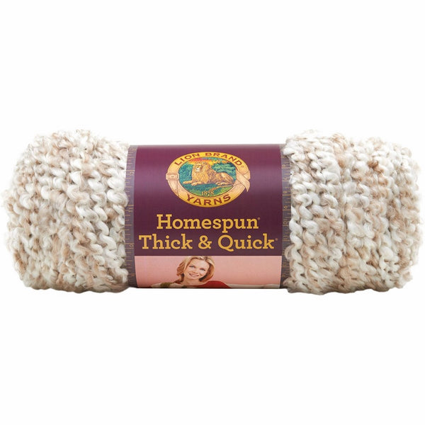 Lion Brand Yarn 792-412 Homespun Thick and Quick Yarn, Pearls