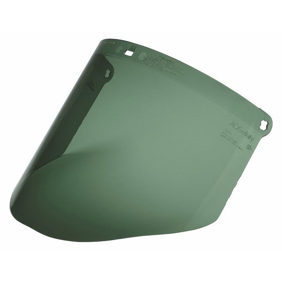 3M Dark Green Polycarbonate Faceshield WP96C, Face Protection 82702-00000, Molded