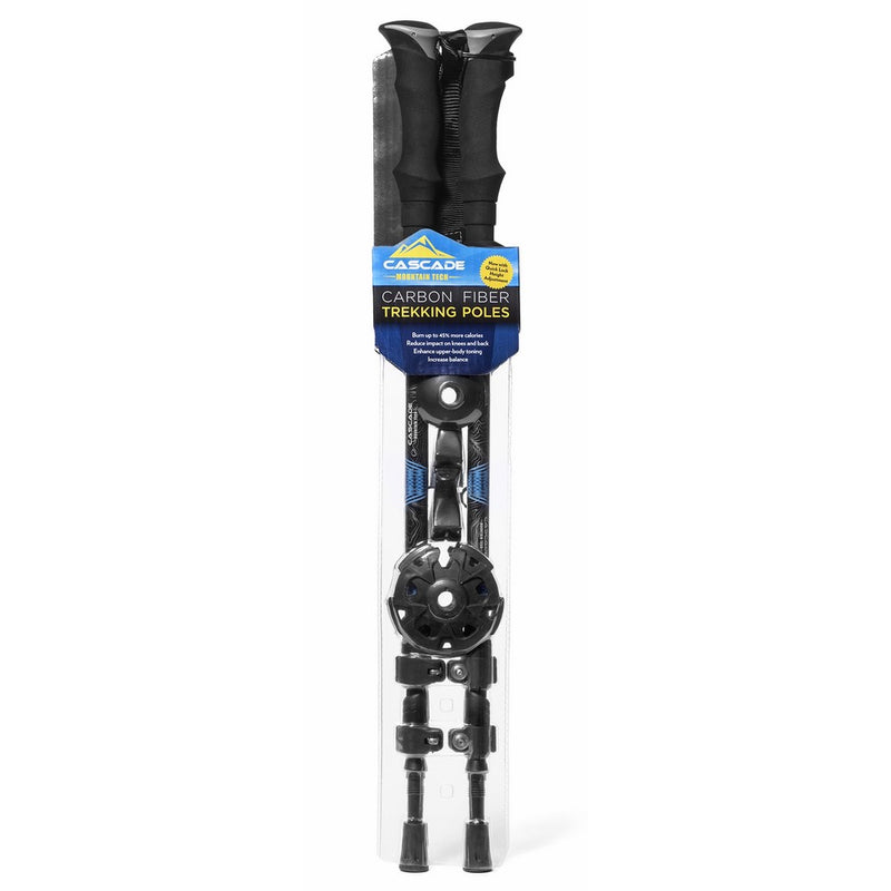 Cascade Mountain Tech 100% Carbon Fiber Quick Lock Trekking Poles