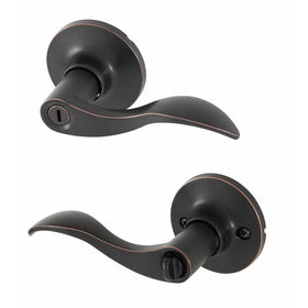 Honeywell 8106402 Wave Privacy Door Lever, Oil Rubbed Bronze