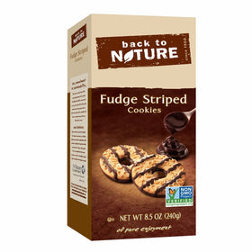Back to Nature Non-GMO Cookies, Fudge Striped, 8.5 Ounce