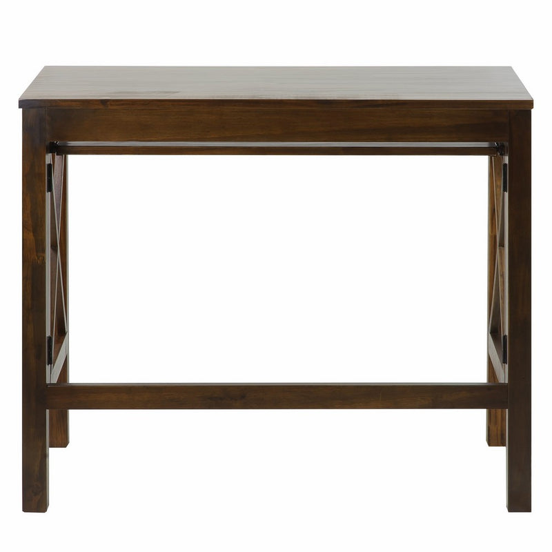 Casual Home Montego Folding Desk with Pull-Out Tray-Warm Brown