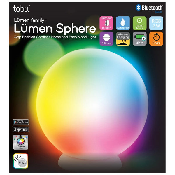 Tabu Lumen TL 700 Sphere Cordless Home and Patio Mood Light