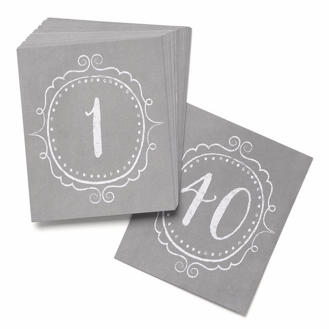 Hortense B. Hewitt Wedding Accessories Charming Vintage Table Cards, Numbers 1 to 40