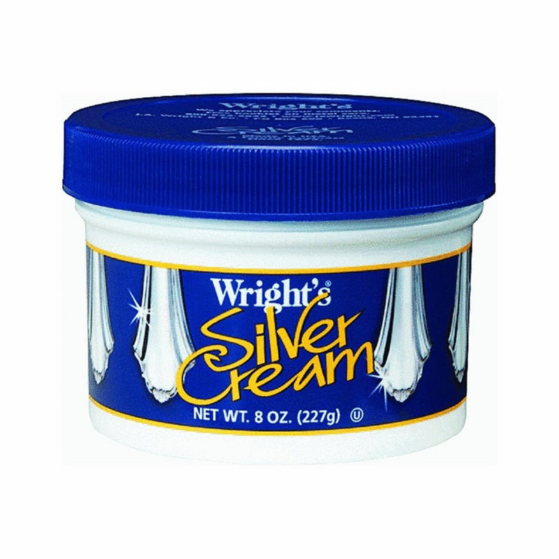 Wright's Silver Cleaner and Polish Cream- 2 Pack - 8 Ounce - Gently Clean and Remove Tarnish Without Scratching