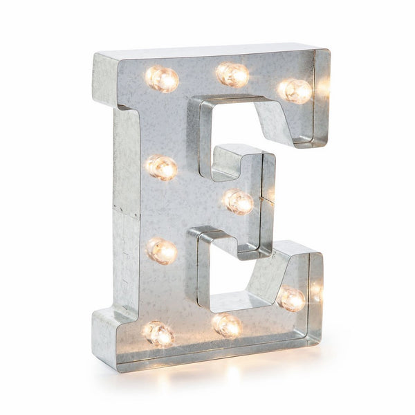 Darice 5915-706 Silver Metal Marquee Letter 9.875"-E