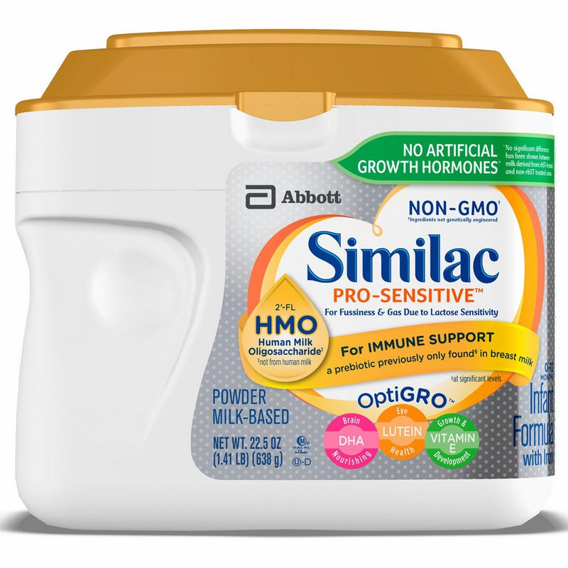 Similac Pro-Sensitive Non-GMO Infant Formula with Iron, with 2'-FL HMO, for Immune Support, Baby Formula, Powder, 22.5 oz