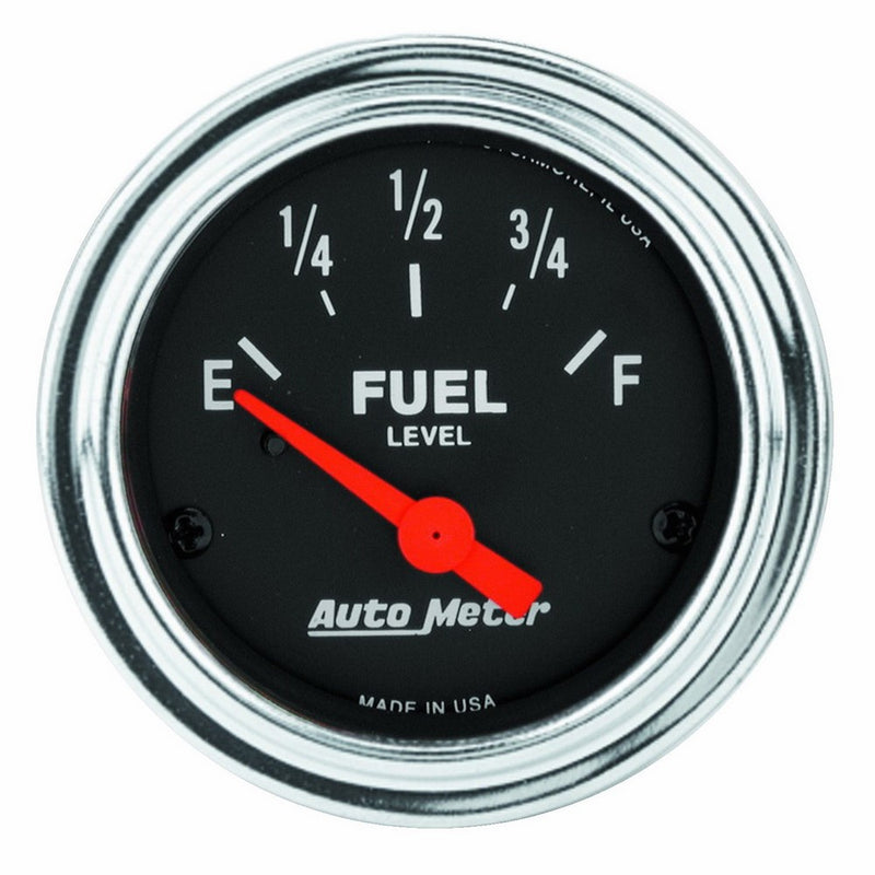 Auto Meter 2517 Traditional Chrome Electric Fuel Level Gauge