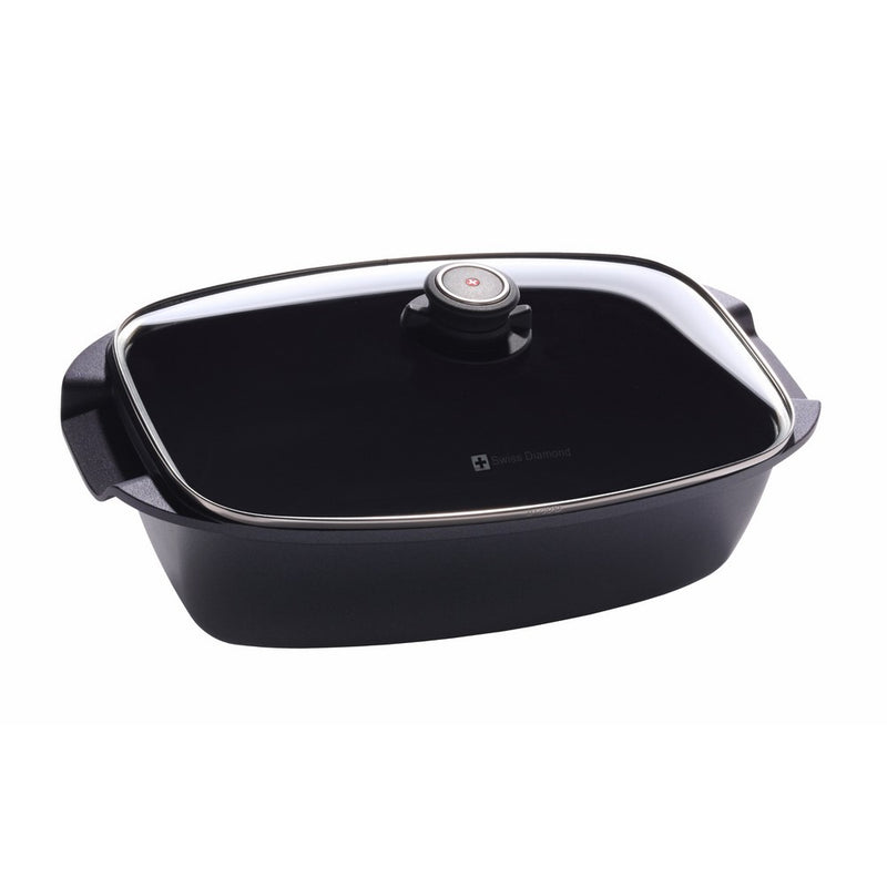 Swiss Diamond Nonstick Roaster with Lid - 5.3 qt (8.3 x 13")