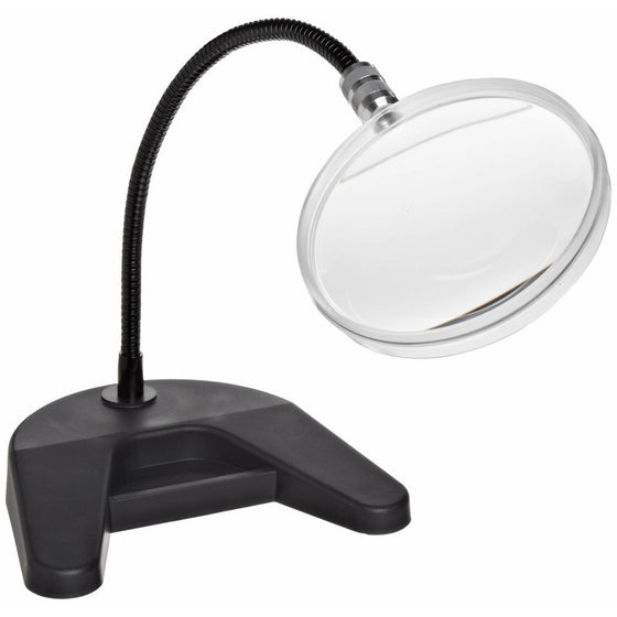 Donegan 204-D Flex-A-Mag, 2X Magnification, 4" Round Lens, 12" Flexible Arm with Desk Base