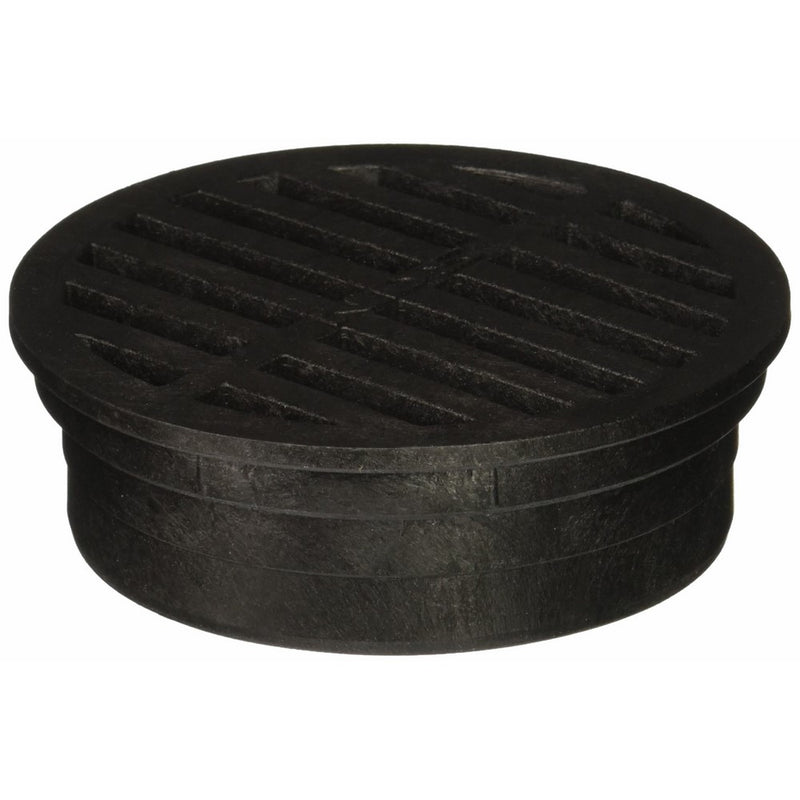 NDS 11 Plastic Round Grate, 4-Inch, Black