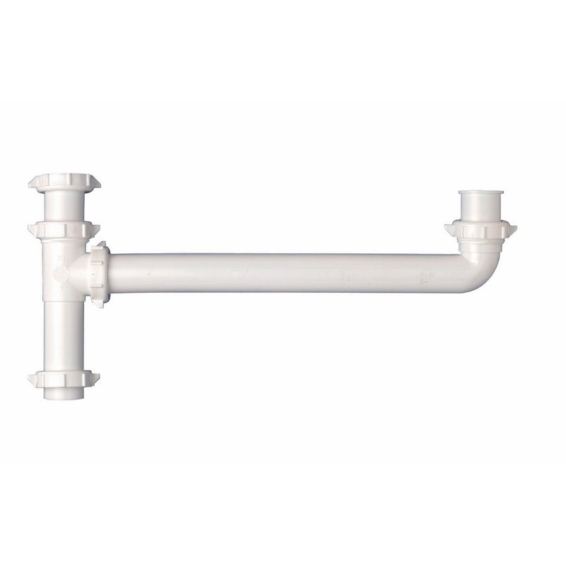 Keeney 122TTWK 1-1/2-Inch by 16-Inch End Outlet Continuous Waste Direct Connect or Slip Joint, White