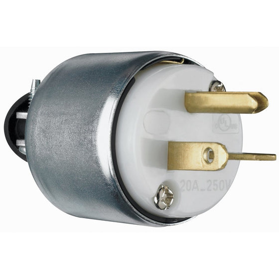 Legrand - Pass & Seymour PS620PACC20 20-Amp 250-volt Armored Clamp Lock Plug with Self Centering Cord Grip, Heavy Duty Construction