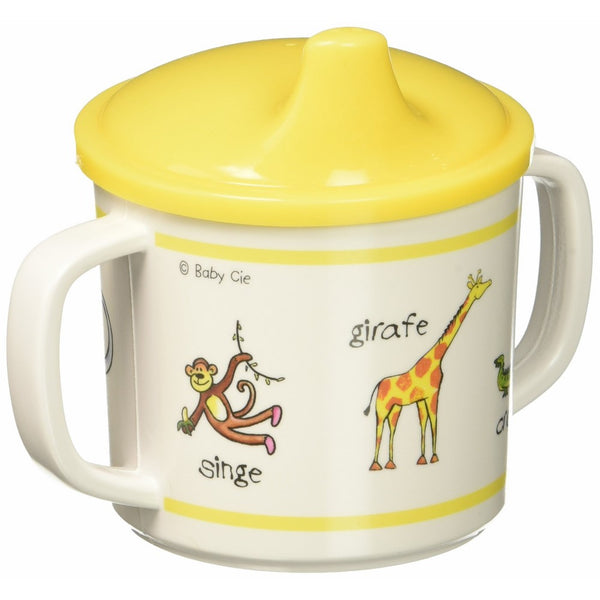 Baby Cie Jungle Animals-Yellow Sippy Cup, Multicolor