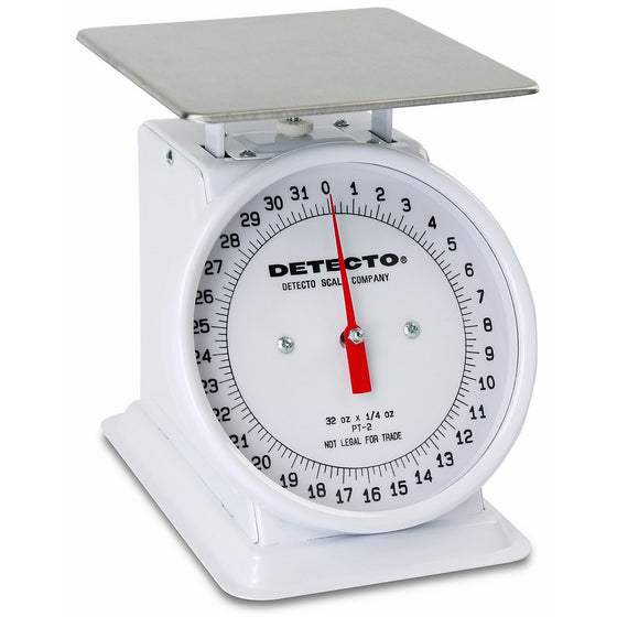 Detecto PT-2 Top Loading Fixed Dial Scale, 32 oz. Capacity, 5.75" x 5.75"