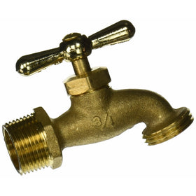 B and K Industries 103-004 3/4-Inch MIP Inlet Brass Standard Threaded Hose Bibb
