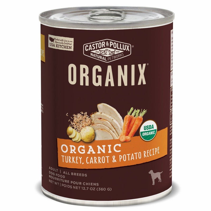 Castor & Pollux Organix Organic Turkey, Carrot & Potato Recipe, 12.7 oz, Case of 12 Cans