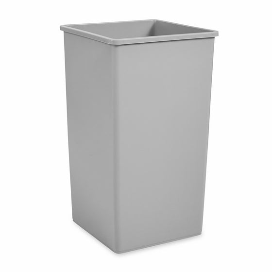 Rubbermaid Commercial Square 50-Gallon Untouchable Trash Can, Gray (FG395800GRAY)