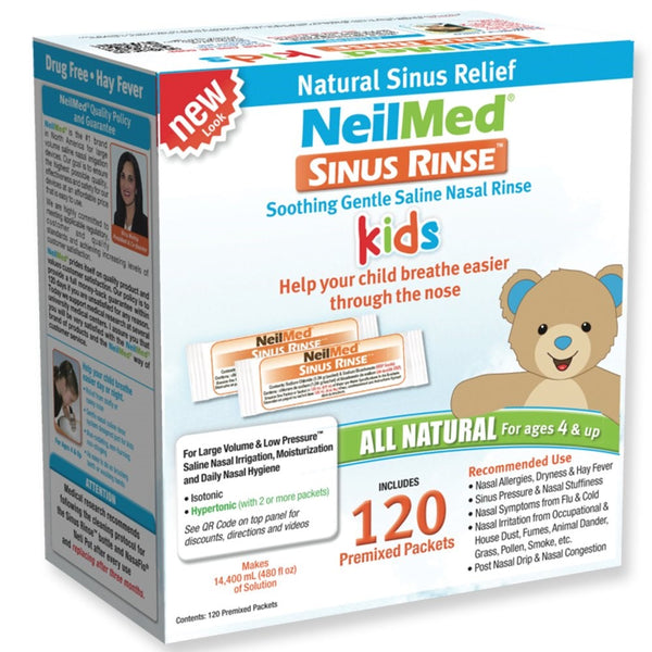 NeilMed's Sinus Rinse Pre-Mixed Pediatric Packets, 120-Count Boxes (Pack of 2)