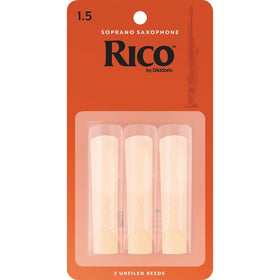 Rico by D'Addario RIA0315 Soprano Sax Reeds, Strength 1.5, 3-pack
