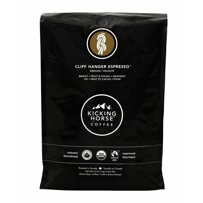 Kicking Horse Coffee, Cliff Hanger Espresso, Medium Roast, Whole Bean, 2.2 Pound