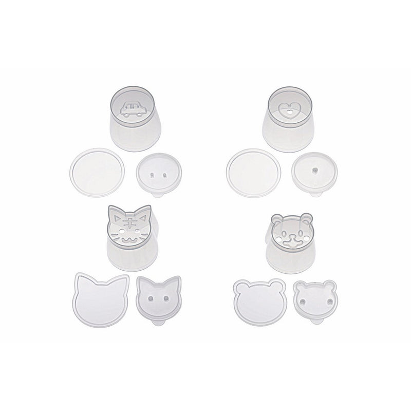 Kai Chuboos Pudding Mold 4pcs Set (Bear, Cat, Heart, Car) FP-5206