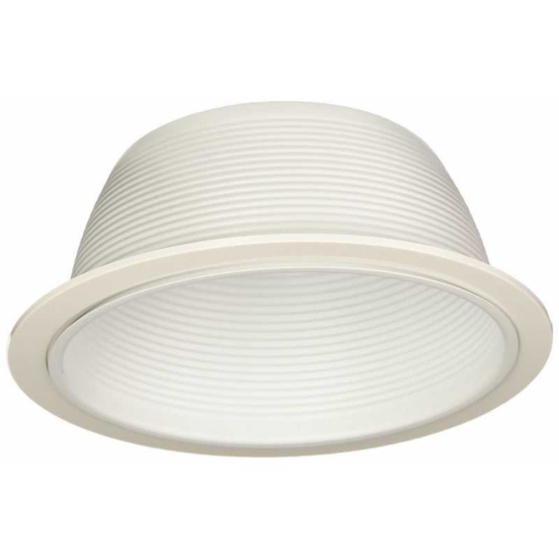 NICOR Lighting 6-Inch Recessed Baffle Trim for R30 Lights, White (17511)