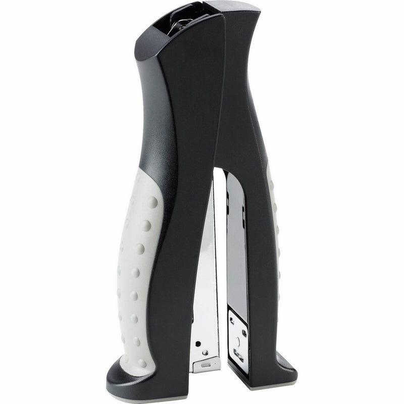 Business Source 65646 Stand Up Stapler, Fullstrip, 20 Sheet Capacity, Black/Gray (1, A)
