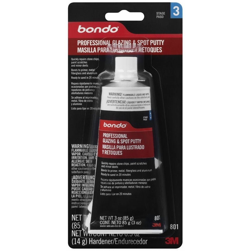 Bondo 801 Professional Glazing and Spot Putty - 3.0 oz.