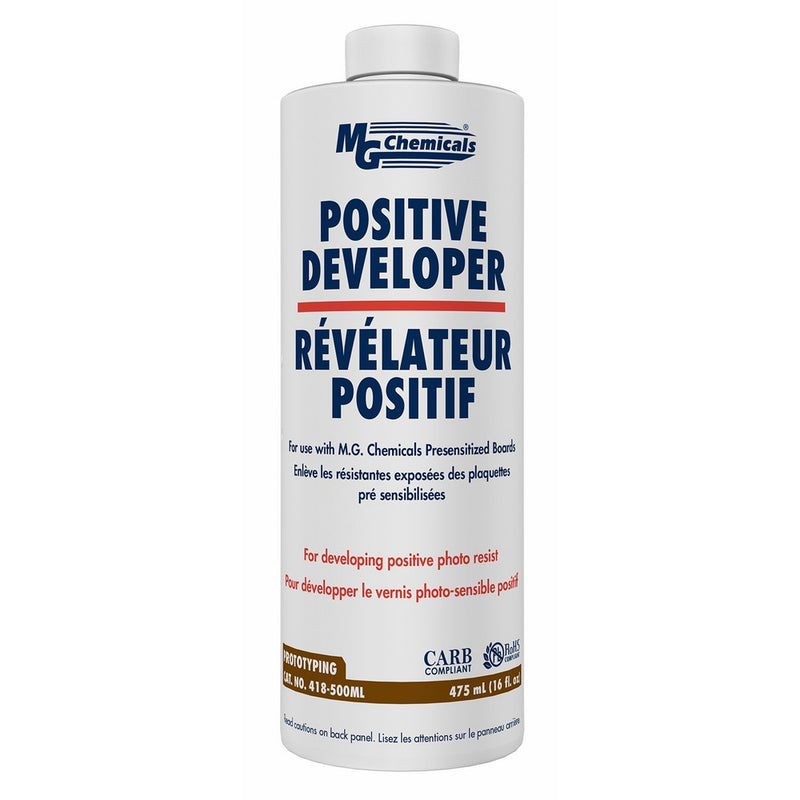 MG Chemicals Positive Developer Liquid, 475 ml Bottle.