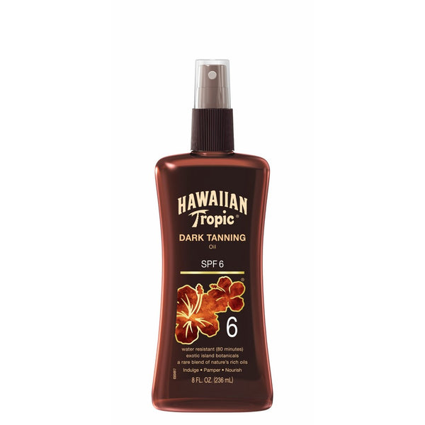 Hawaiian Tropic Dark Tanning Oil, Spray Pump, SPF 6 8 oz