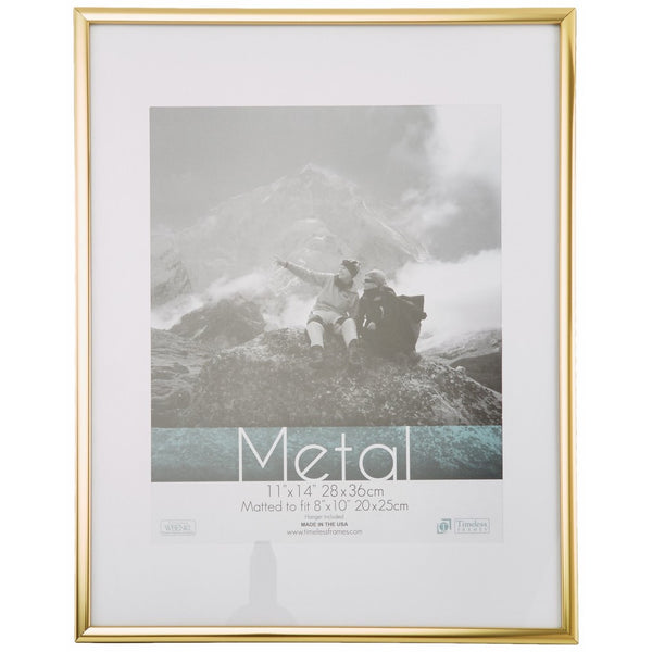 Timeless Frames Metal Wall Photo Frame, 11 by 14-Inch, Gold