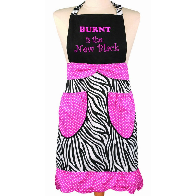 Manual Vintage Style Kitchen Apron, Burnt is The New Black