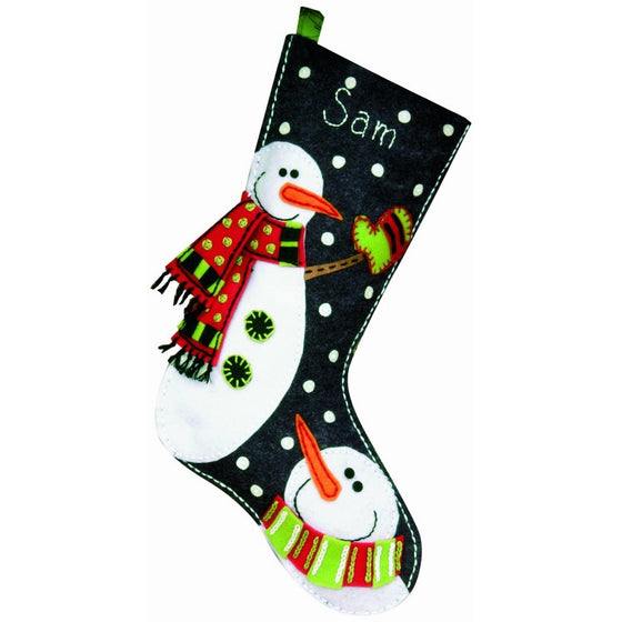 Dimensions Felt Applique, Snowmen Stocking