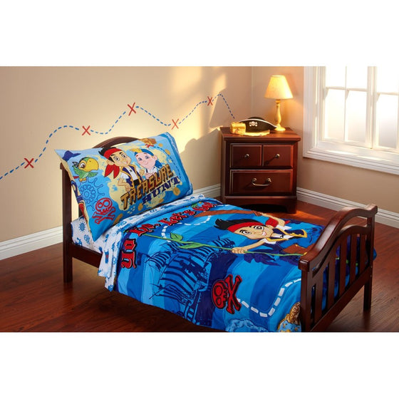 Disney Jake and the Neverland Pirates 4 Piece Toddler Bedding Set