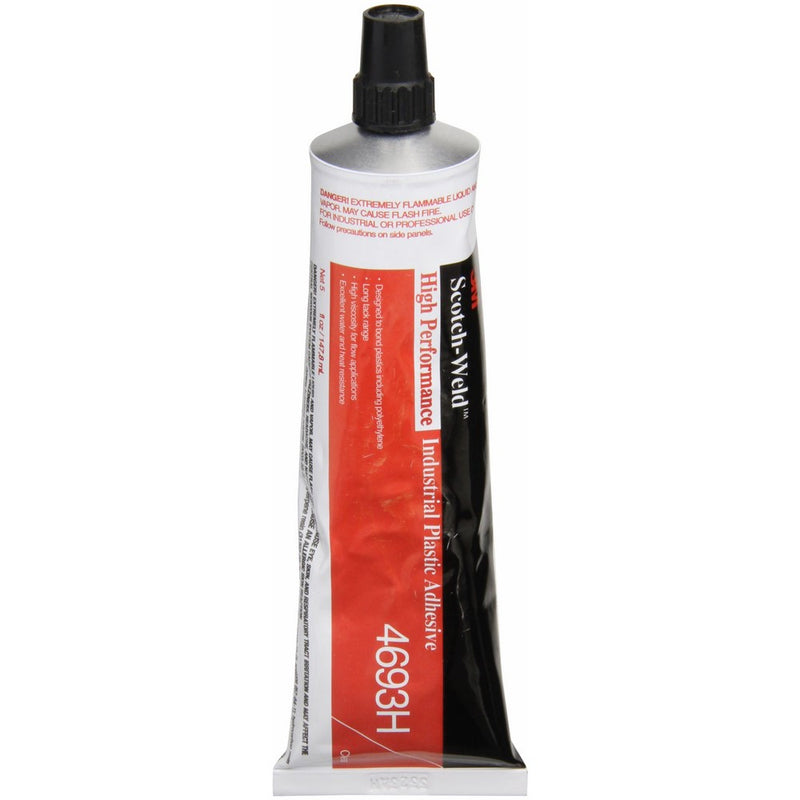 3M 4693H High Performance Industrial Plastic Adhesive, Amber, 5 Ounce