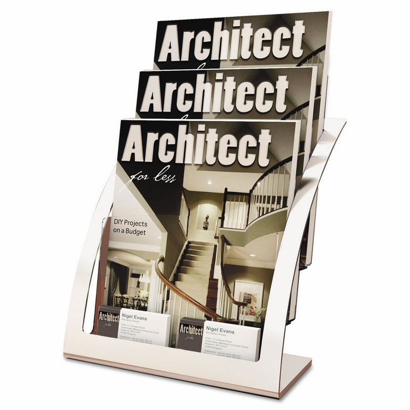 Deflecto 3-Tier Contemporary Literature Holder, Magazine Size (693745)