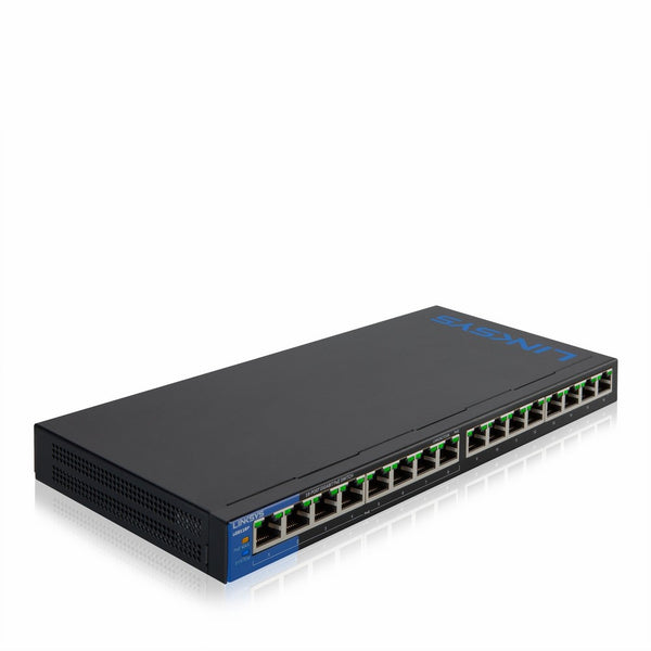 Linksys Business LGS116P 16-Port Desktop Gigabit Ethernet PoE Unmanaged Network Switch I Metal Enclosure