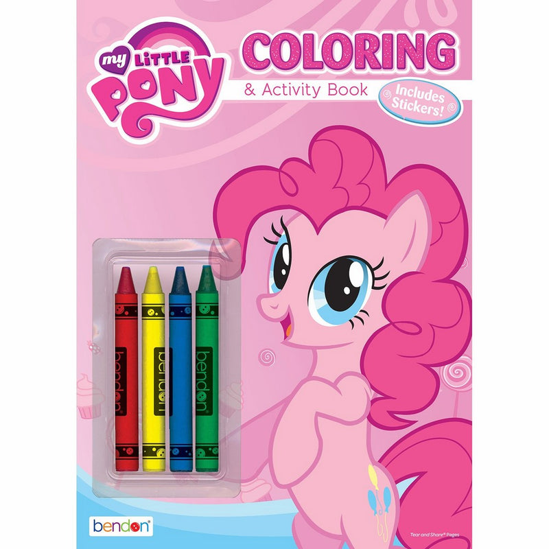 Bendon 9695 My Little Pony 32-Page Coloring and Activity Book with Crayons