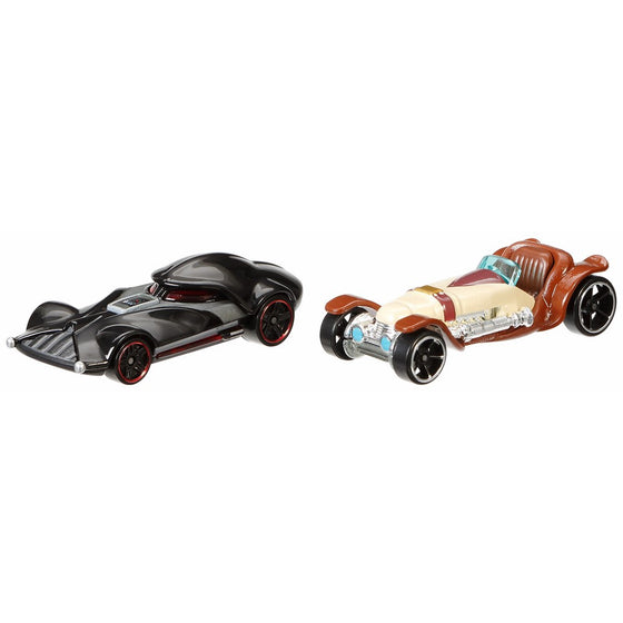 Hot Wheels Star Wars Character Car 2-Pack, Obi-Wan Kenobi vs. Darth Vader