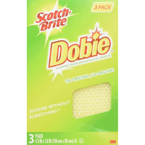 3M Scotch-Brite Dobie All-Purpose Pads, 3-Count (Pack of 2)