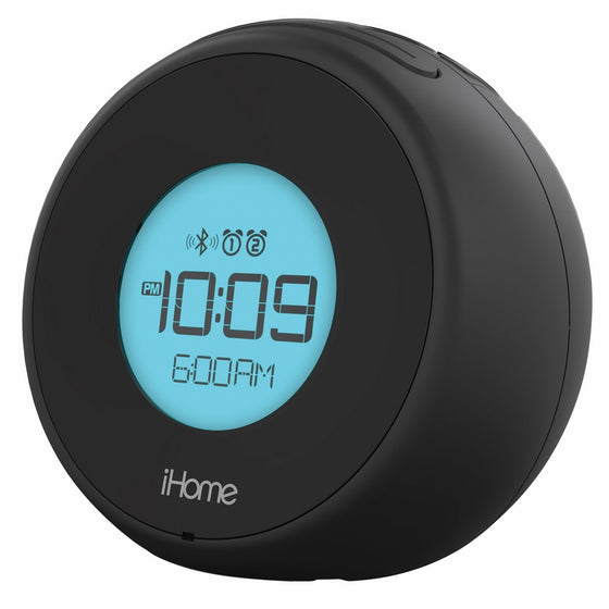 iHome iBT18BC Bluetooth Dual Alarm Clock with Speakerphone & USB Charging