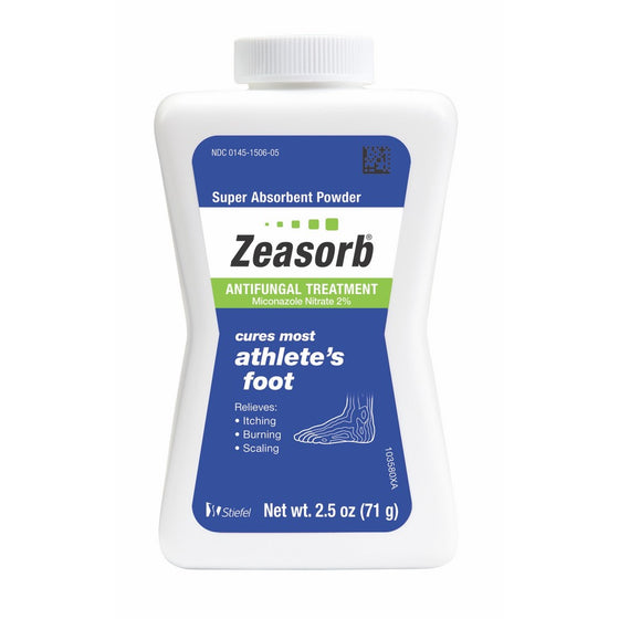 Zeasorb Antifungal Treatment Powder, Athletes Foot, 2.5oz