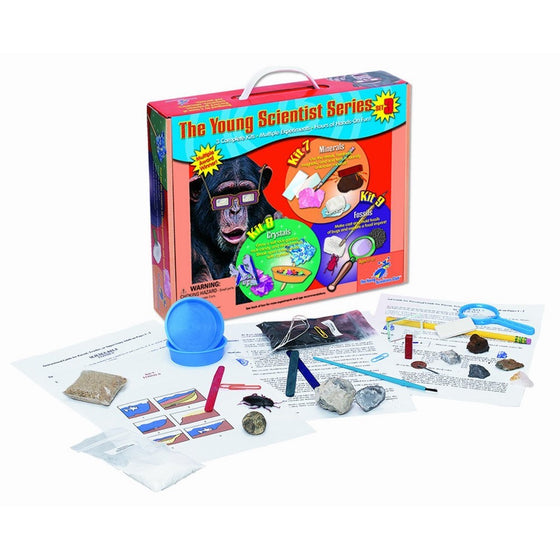 Young Scientist Series - Set 3:Minerals (Kit 7) -Crystal (Kit 8) - Fossils (Kit 9)