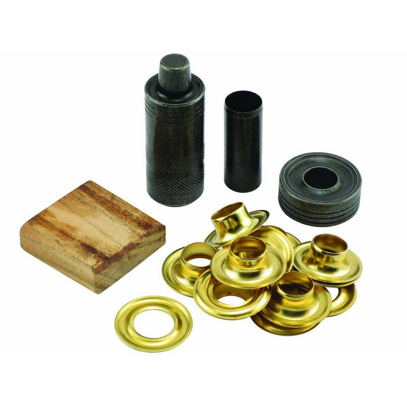 General Tools 71264 Grommet Kit with 12 Solid Brass Grommets, 1/2-Inch