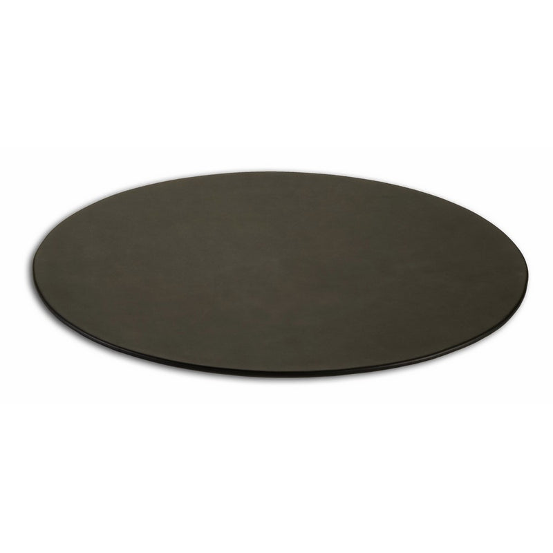 Dacasso Black Leather Oval Conference Table Pad, 17 by 14-Inch