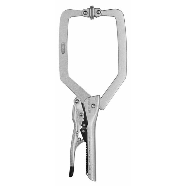 CH Hanson 06207 10-Inch Self-Adjusting Locking Long Reach C-Clamp with Swivel Pads