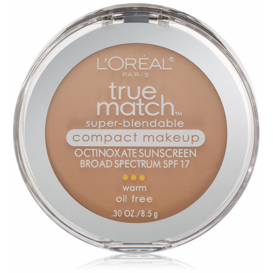 L'Oréal Paris True Match Super-Blendable Compact Makeup, W3 Nude Beige, 0.3 oz.